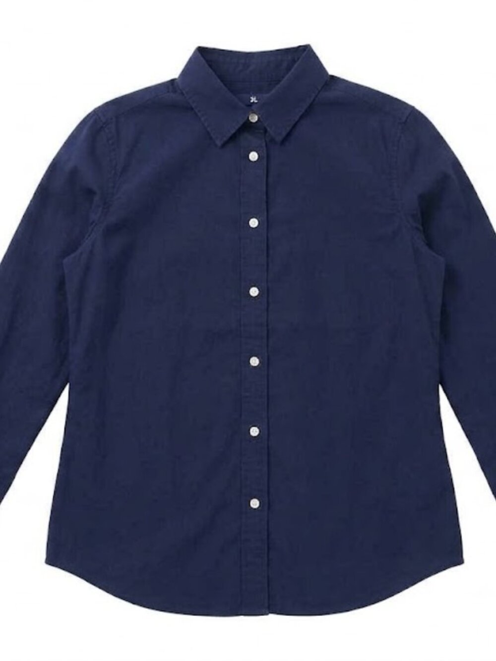 Classic Navy Blue Long Sleeve Button-Up Shirt Size XL NWOT Cotton